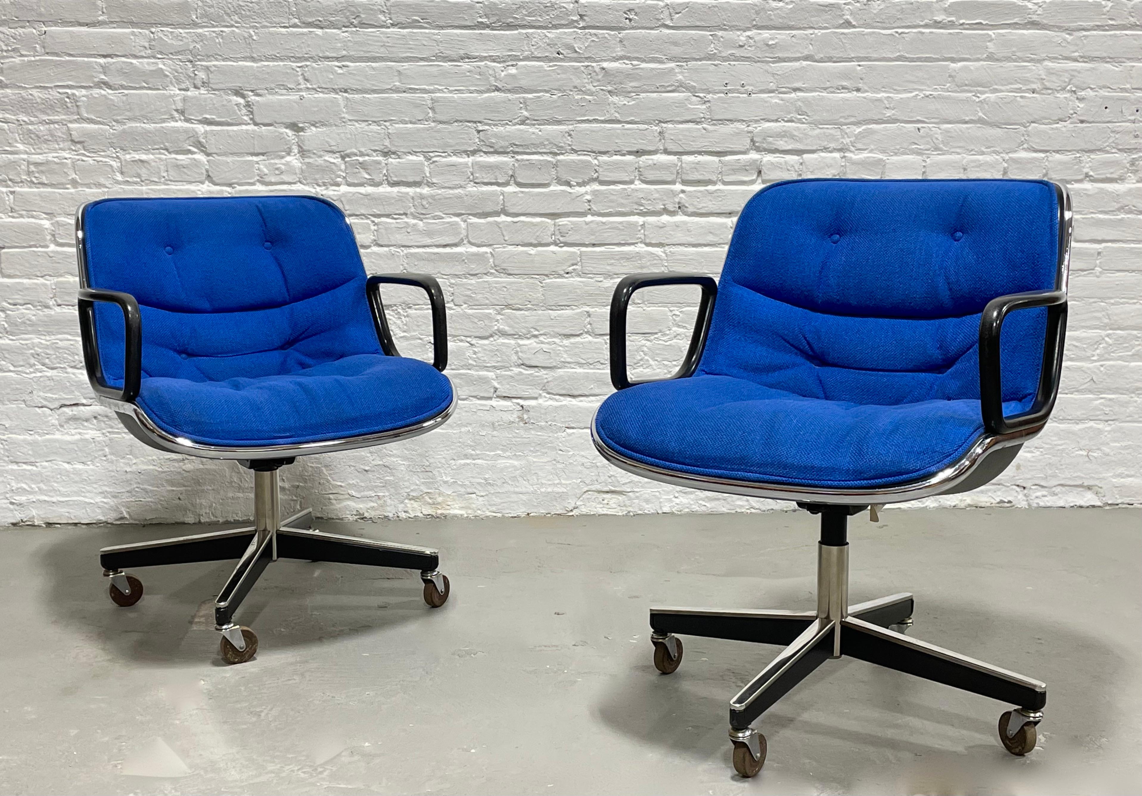 Royal Blue Mid-Century Modern Knoll Pollock Office Chair, Sold Individually 7