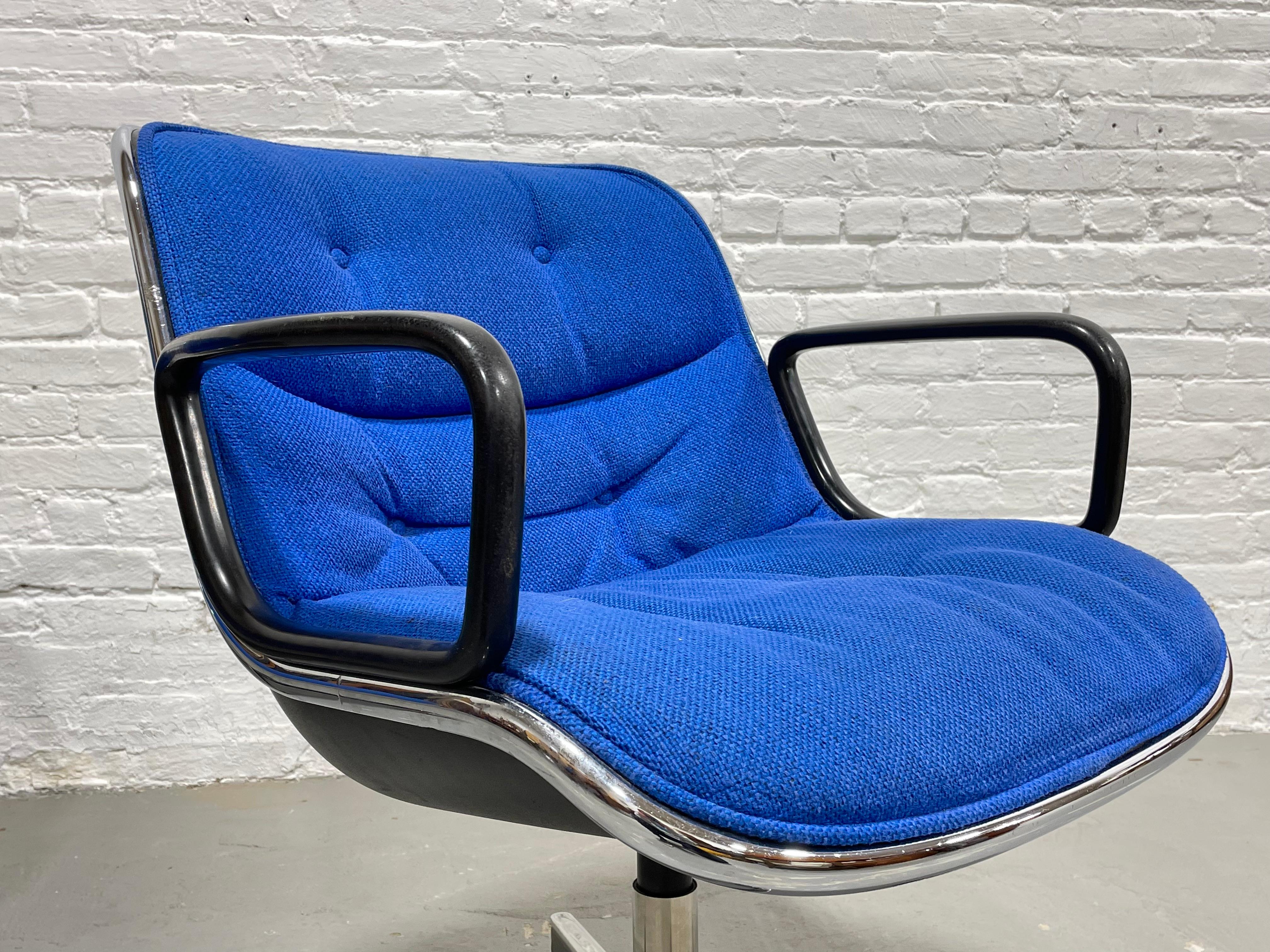 Royal Blue Mid-Century Modern Knoll Pollock Office Chair, Sold Individually 8