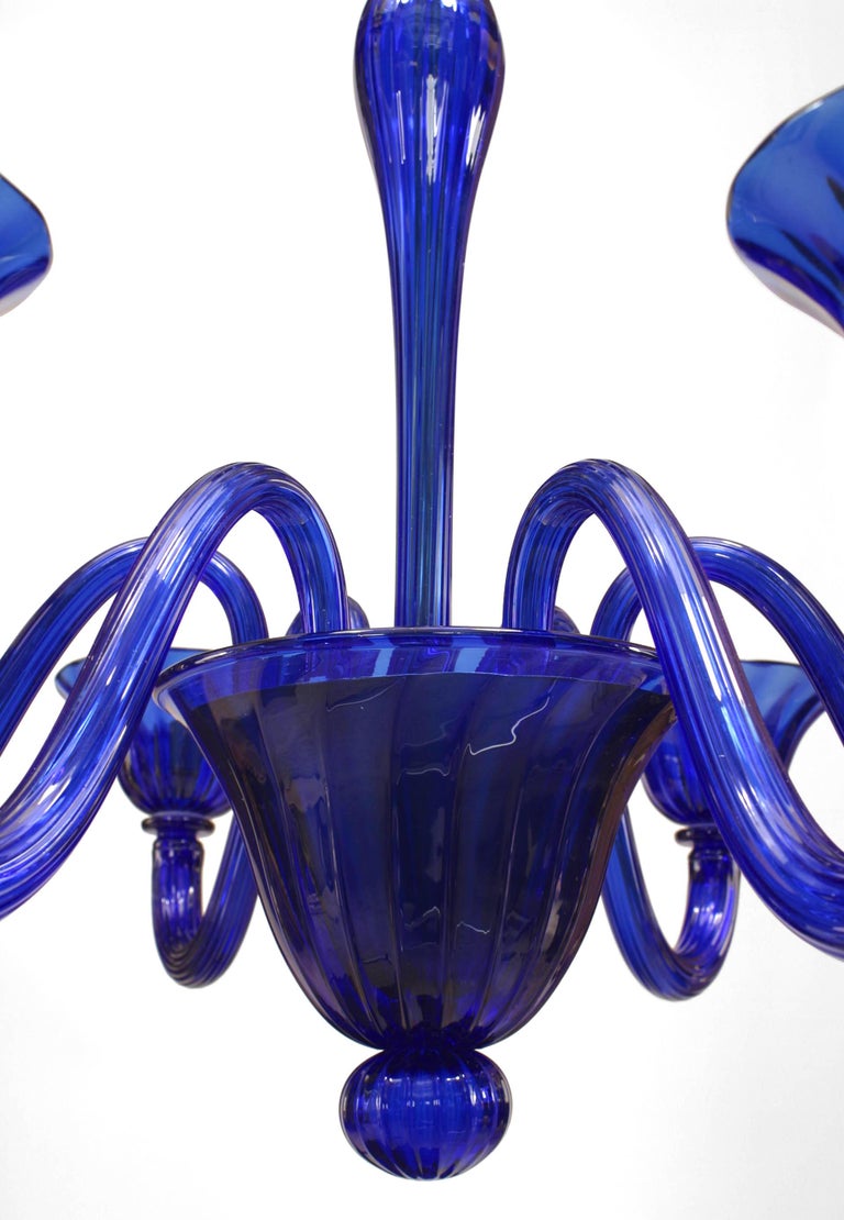 Royal Blue Murano Glass Chandeliers For Sale at 1stdibs