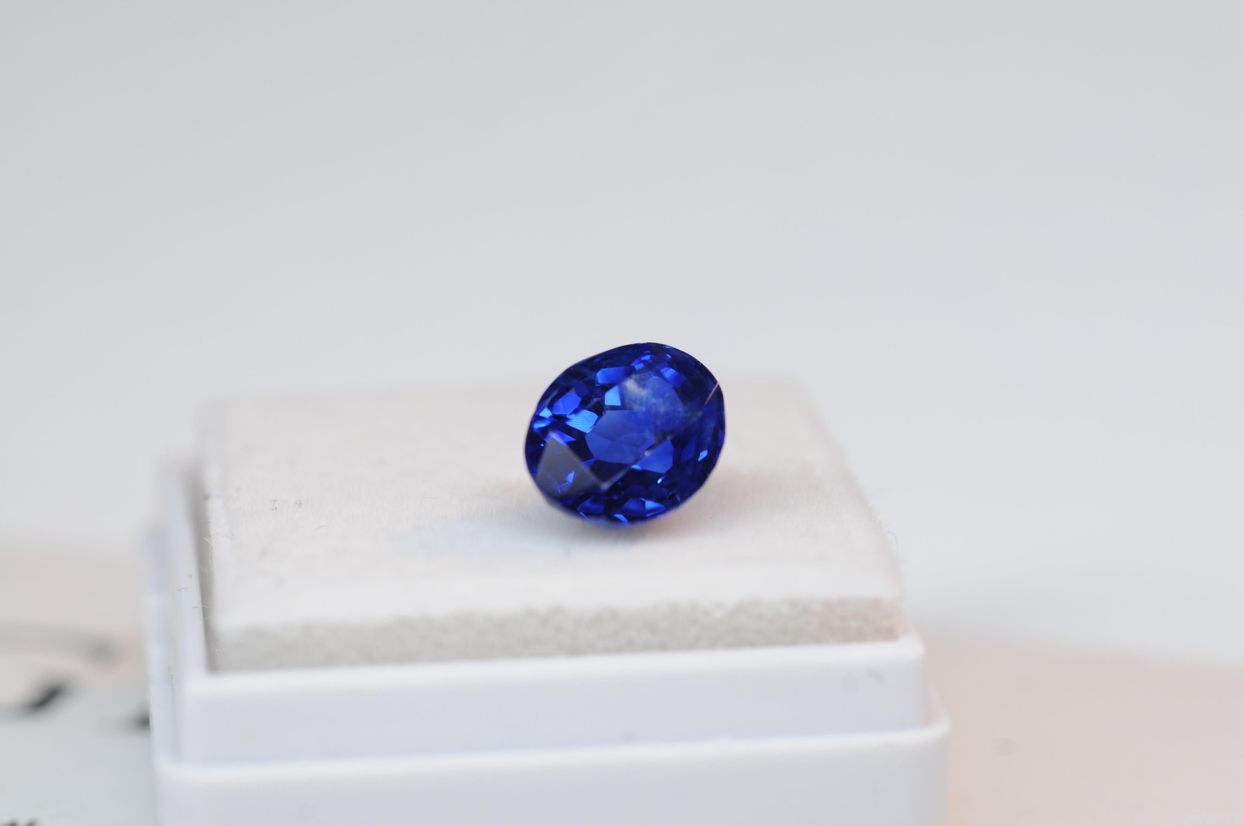 Royal blue saphire natural, no heating untreated 2.87ct Sri-Lanka(ceylon) For Sale 7