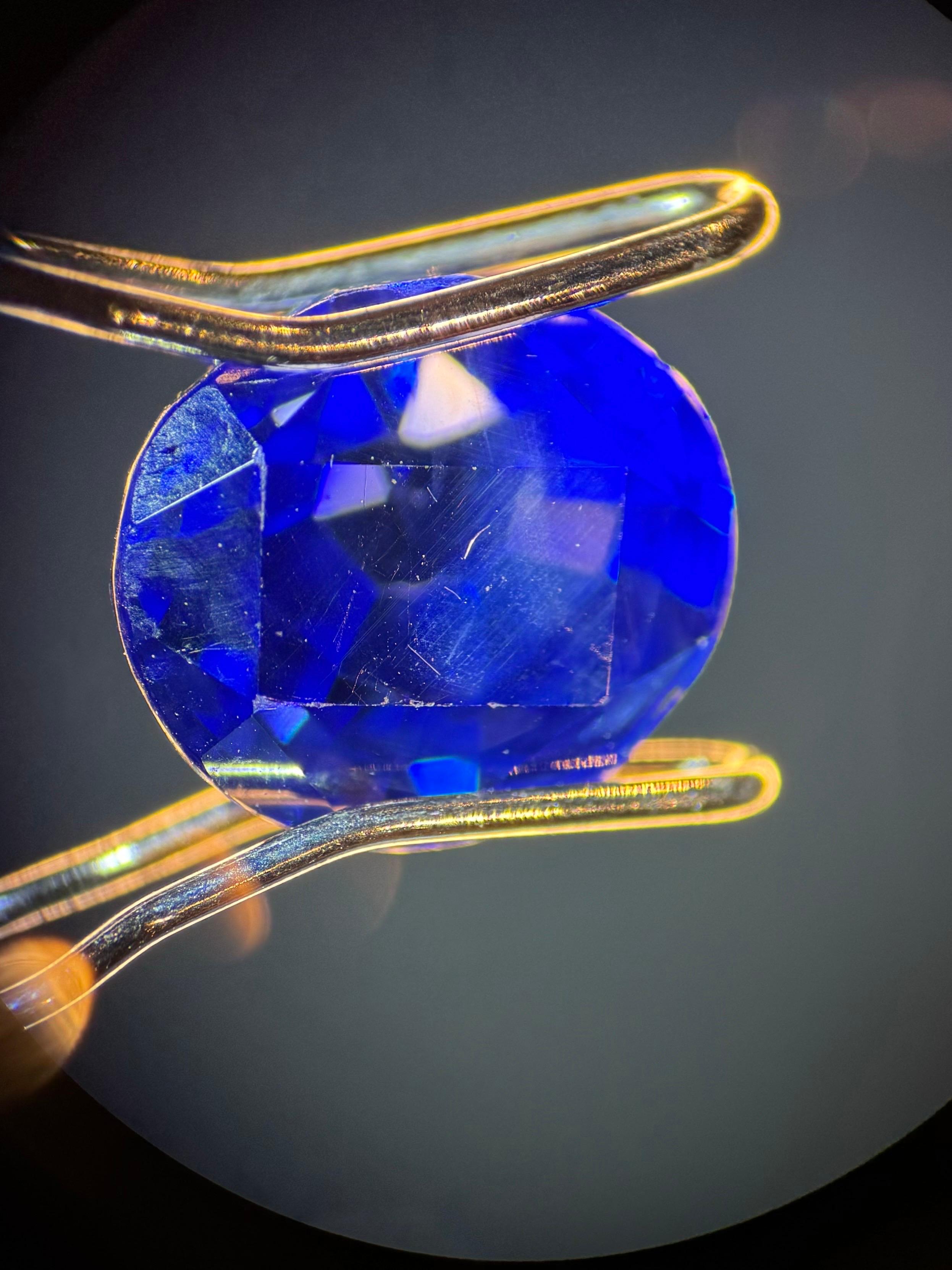 Royal blue saphire natural, no heating untreated 2.87ct Sri-Lanka(ceylon) For Sale 10