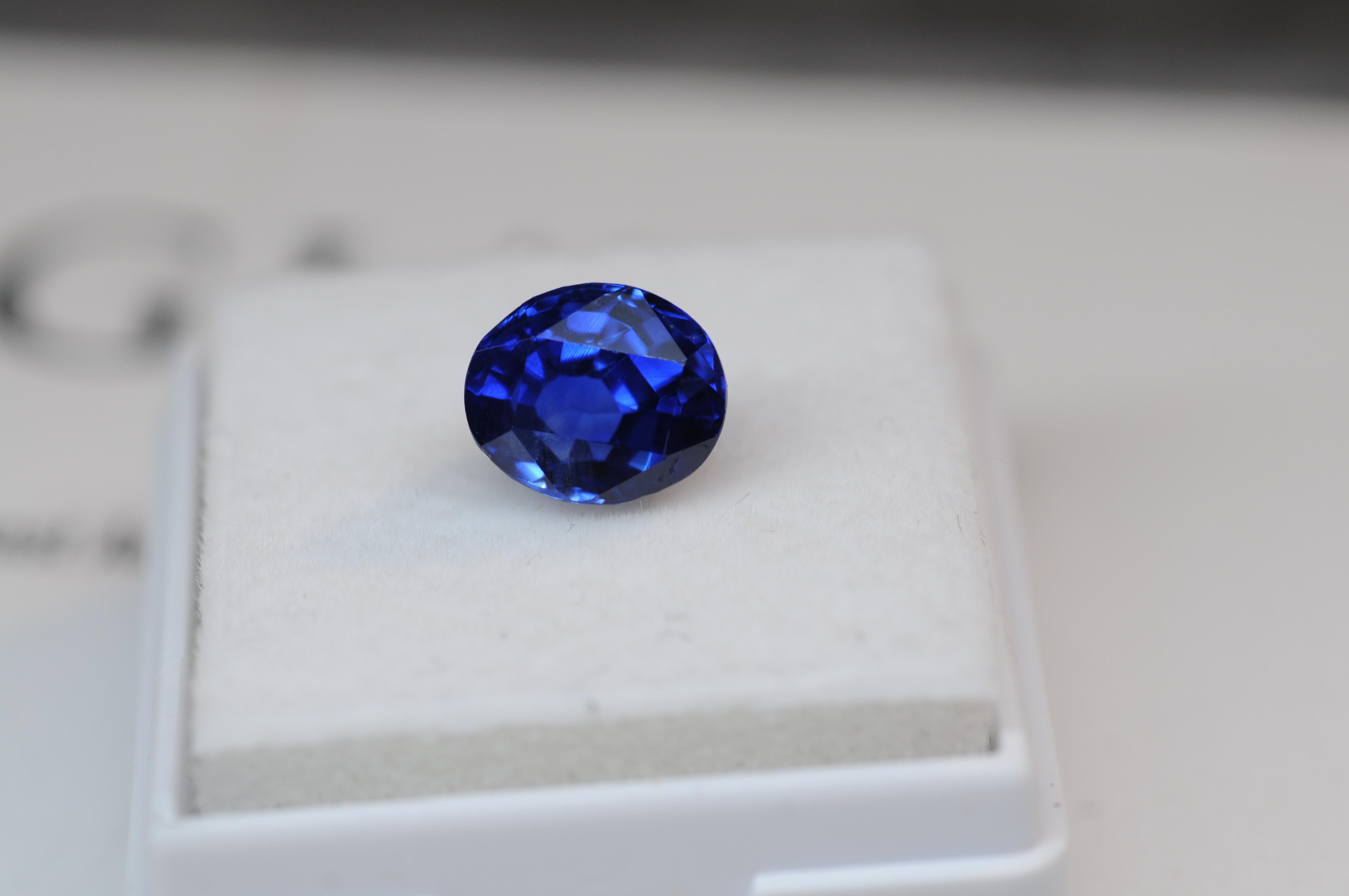 Royal blue saphire natural, no heating untreated 2.87ct Sri-Lanka(ceylon) For Sale 2