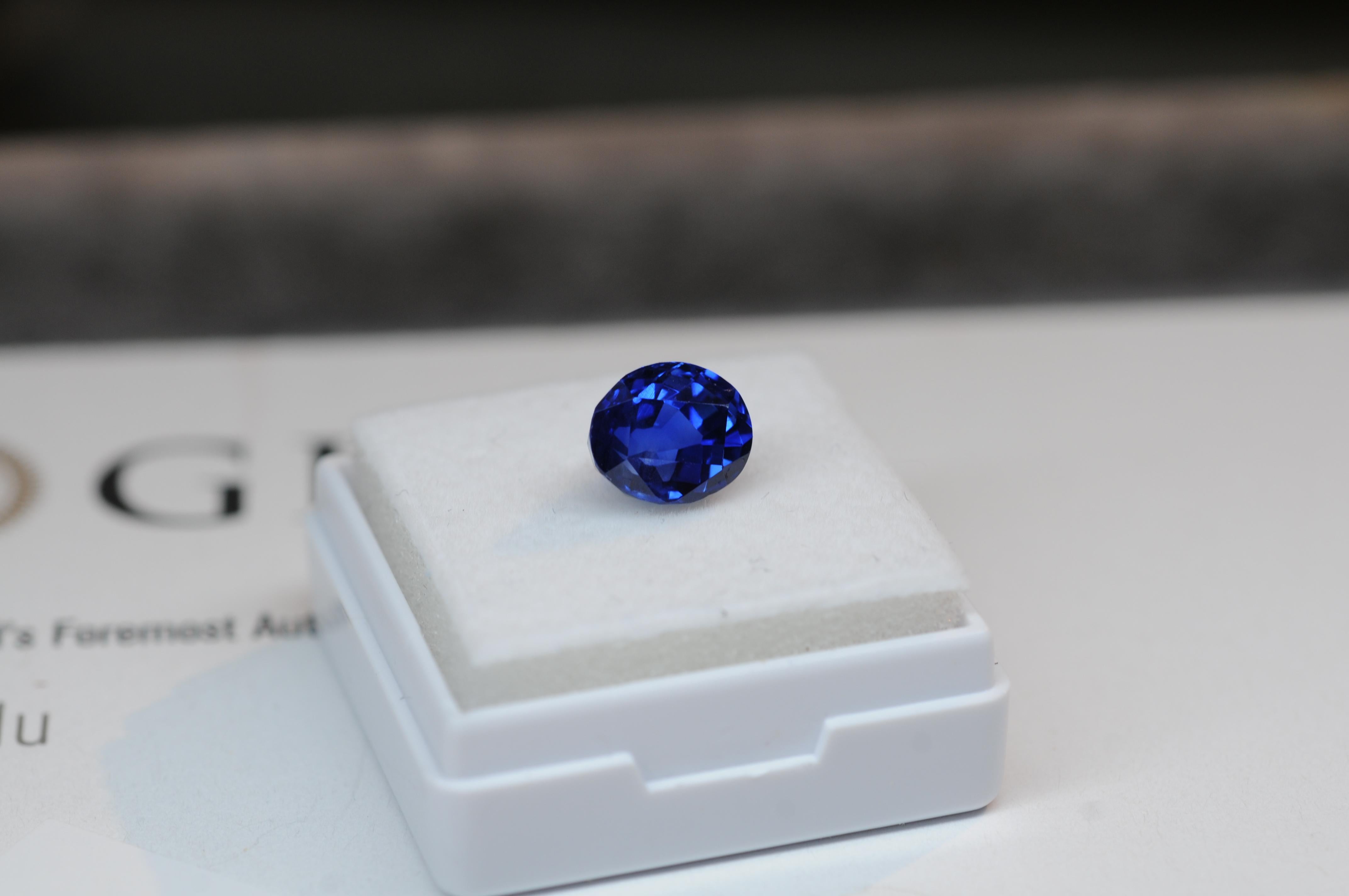Royal blue saphire natural, no heating untreated 2.87ct Sri-Lanka(ceylon) For Sale 3