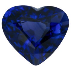 Königsblauer Saphir 1,58 Karat Herz natürlich erhitzt, loser Edelstein