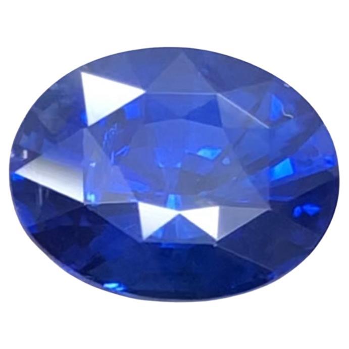 Royal Blue Sapphire 4.43 Ct Oval Cut Certified Natural Loose Gemstone for Ring