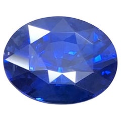 Royal Blue Sapphire 4.43 Ct Oval Cut Certified Natural Loose Gemstone for Ring