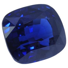 Royal Blue Sapphire, 8.04ct Cushion GIA Certified Ethiopian Unheated Inscribed