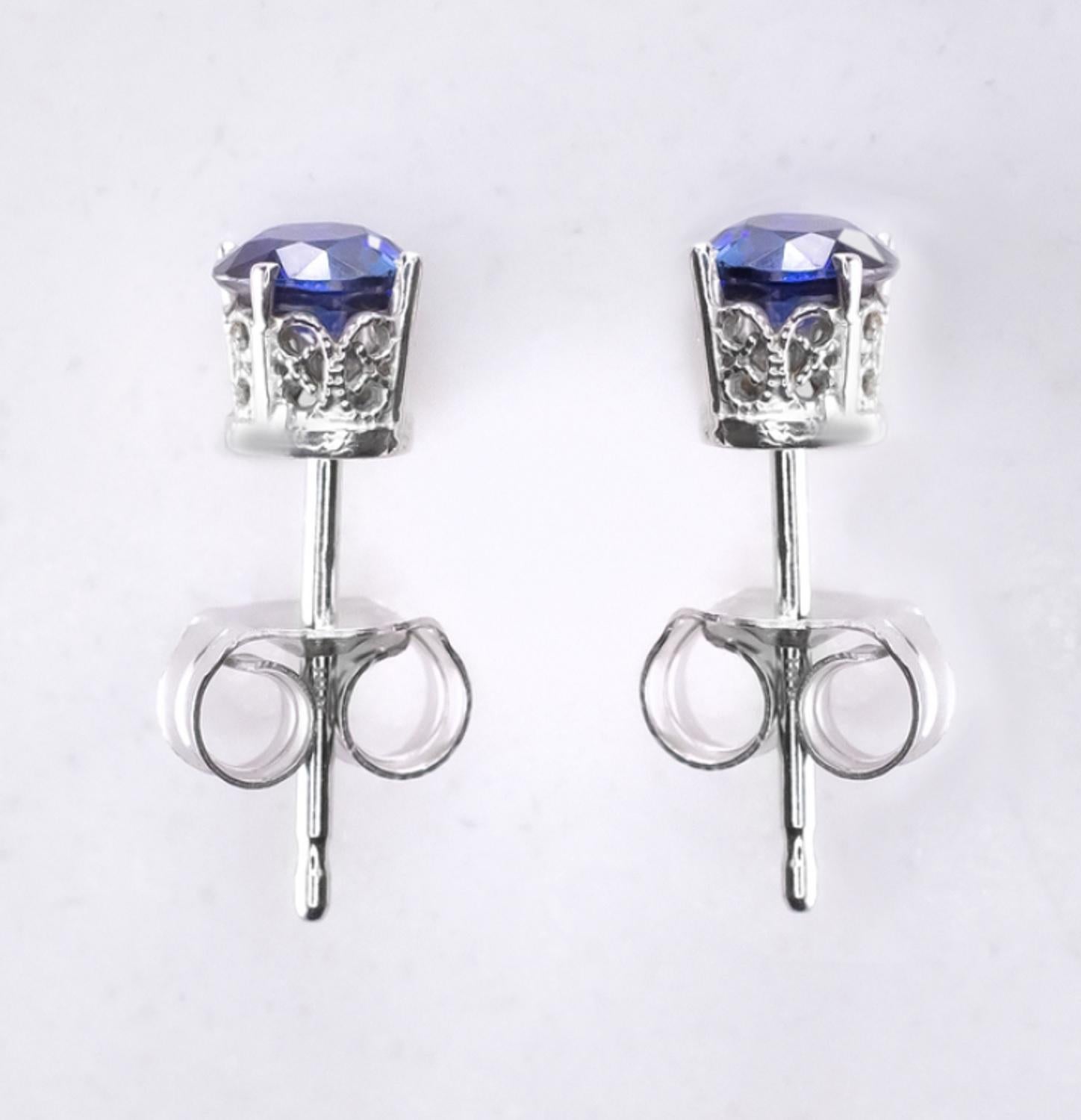 royal blue stud earrings