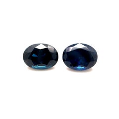 Royal Blue Sapphire Pair, 3.82 Carats Total, Loose Gemstones for Earrings