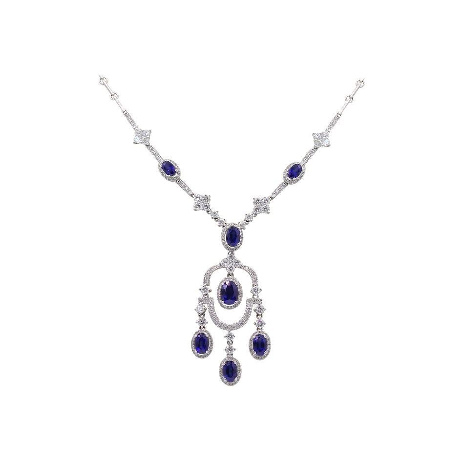 royal blue chandelier earrings