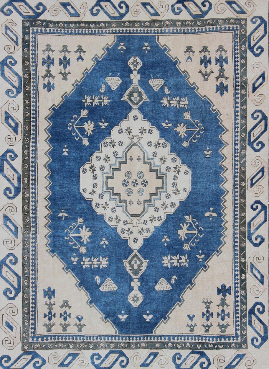 blue and white turkish rug