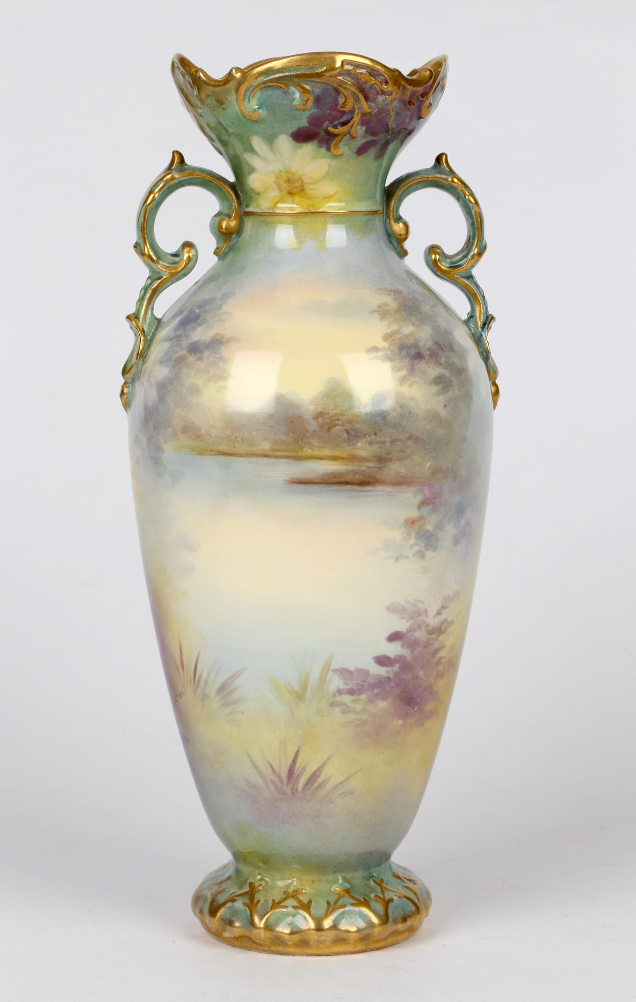 Royal Bonn German Art Nouveau Painted Vase with Female Water Carrier by J Dűren 2