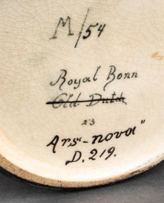 Royal Bonn "Old Dutch" Art Nouveau Pottery Vase