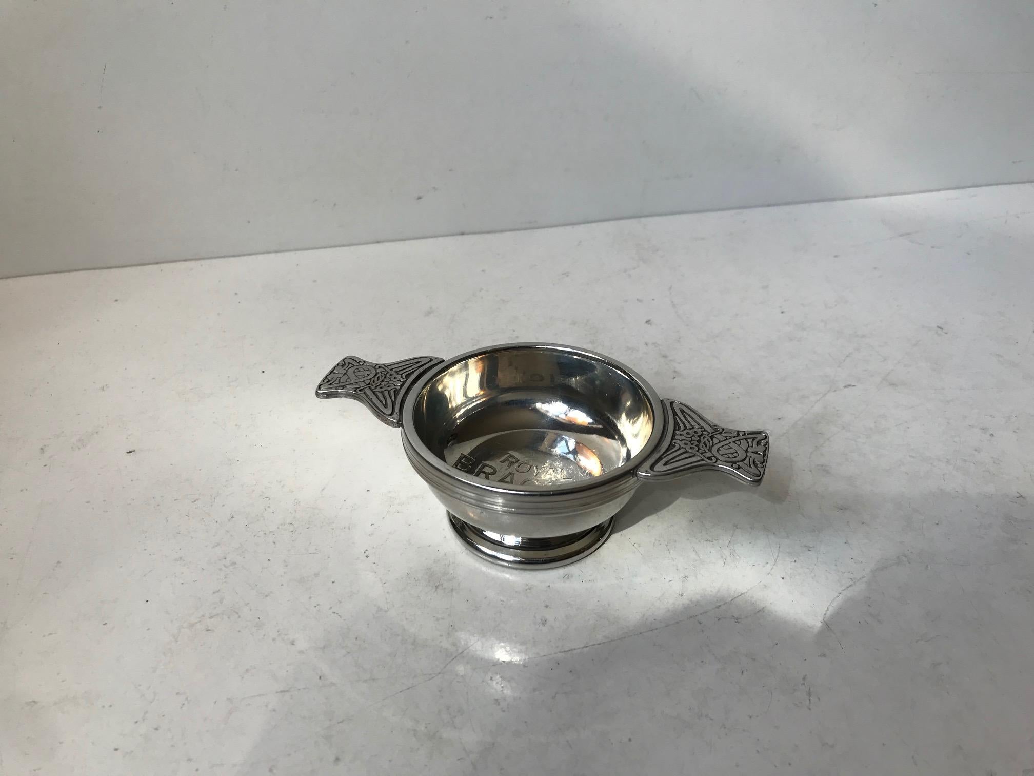 Modern Royal Brackla Quaich Single Malt Tasting Cup, Scotland 1990s For Sale