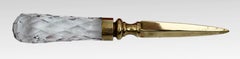 Royal Brierley Crystal and Brass Letter Opener, Boxed, England