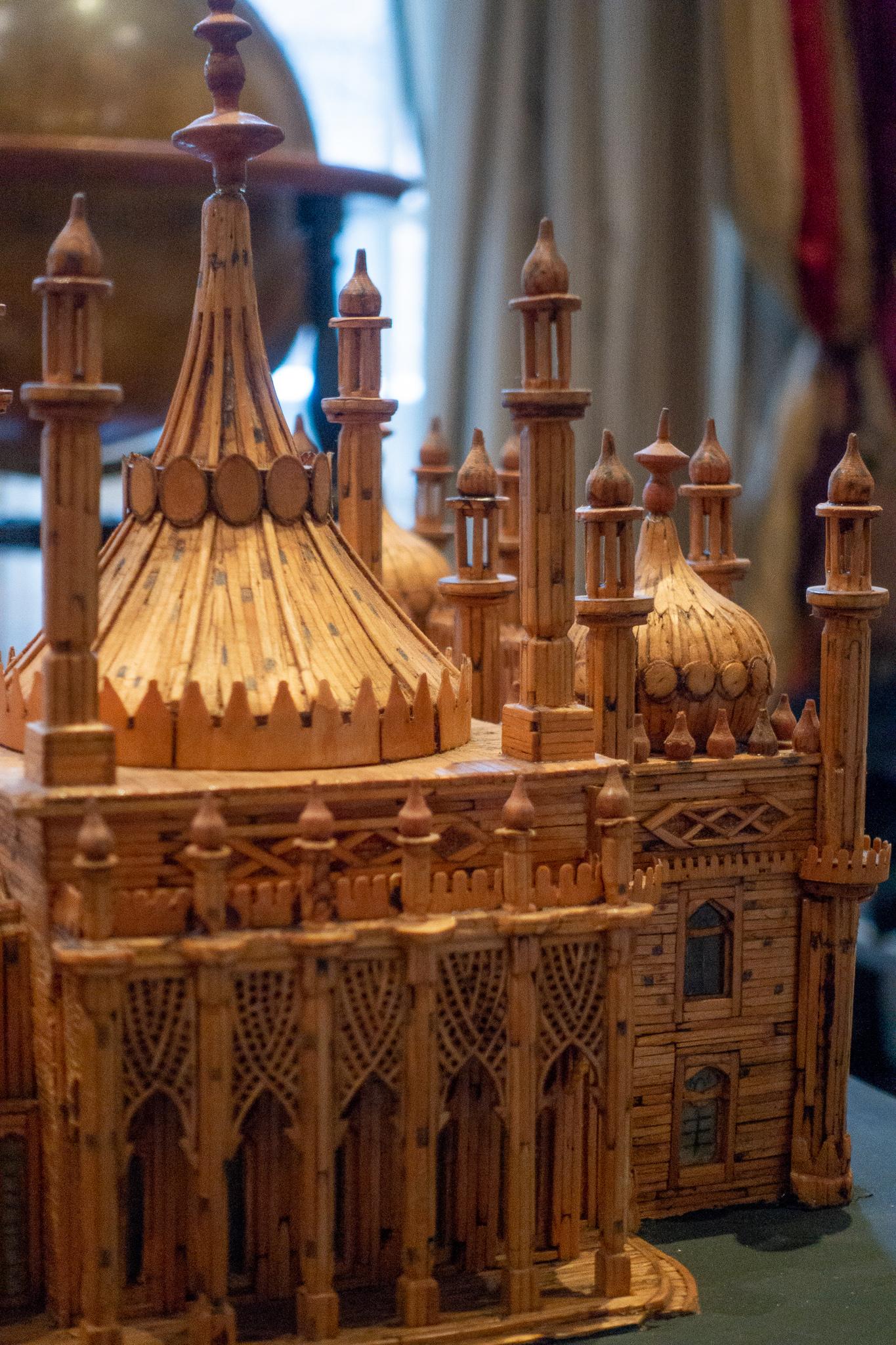 Glass Royal Brighton Pavilion Matchstick Architectural Model by Bernard Martell For Sale