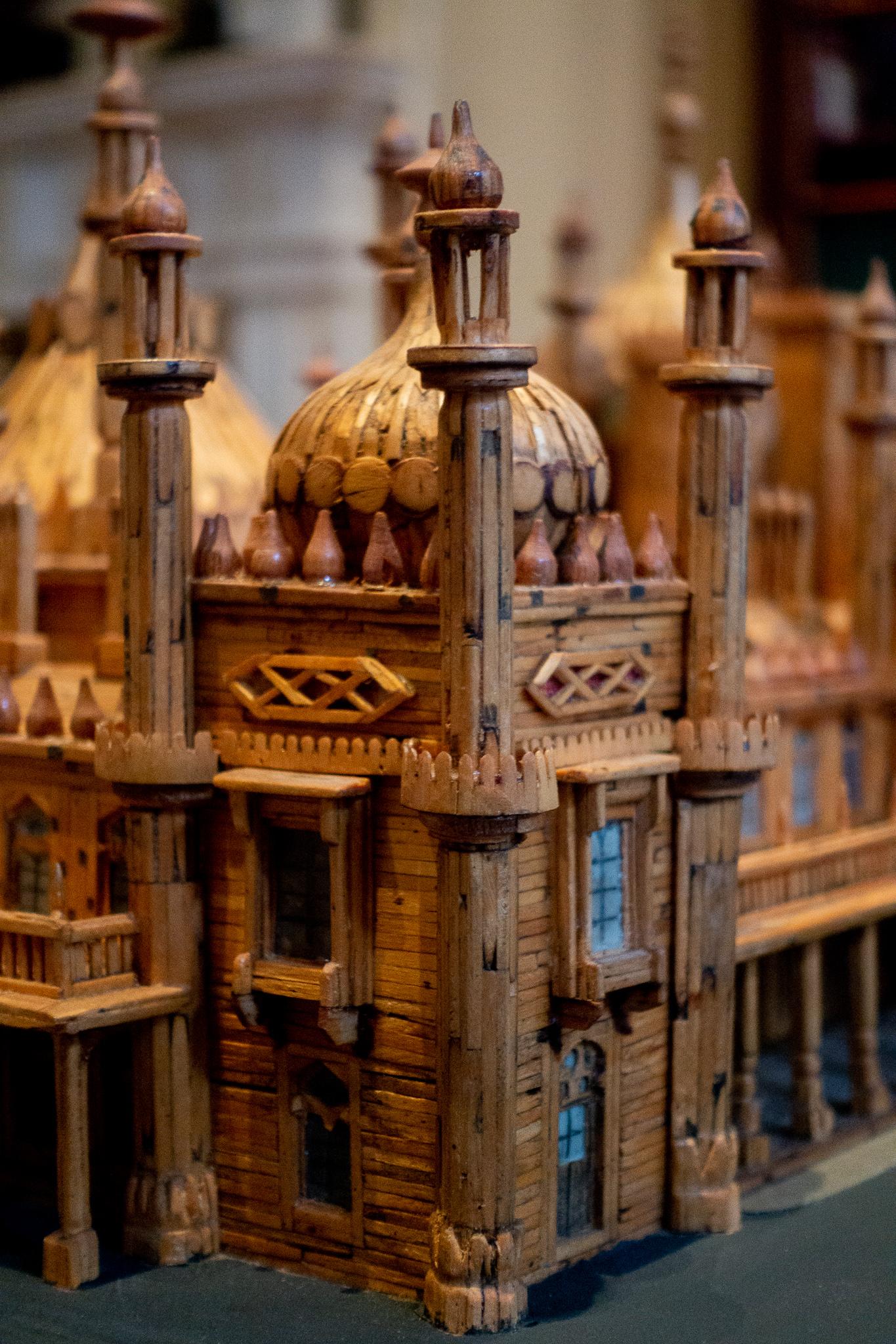 Mid-20th Century Royal Brighton Pavilion Matchstick Architectural Model by Bernard Martell
