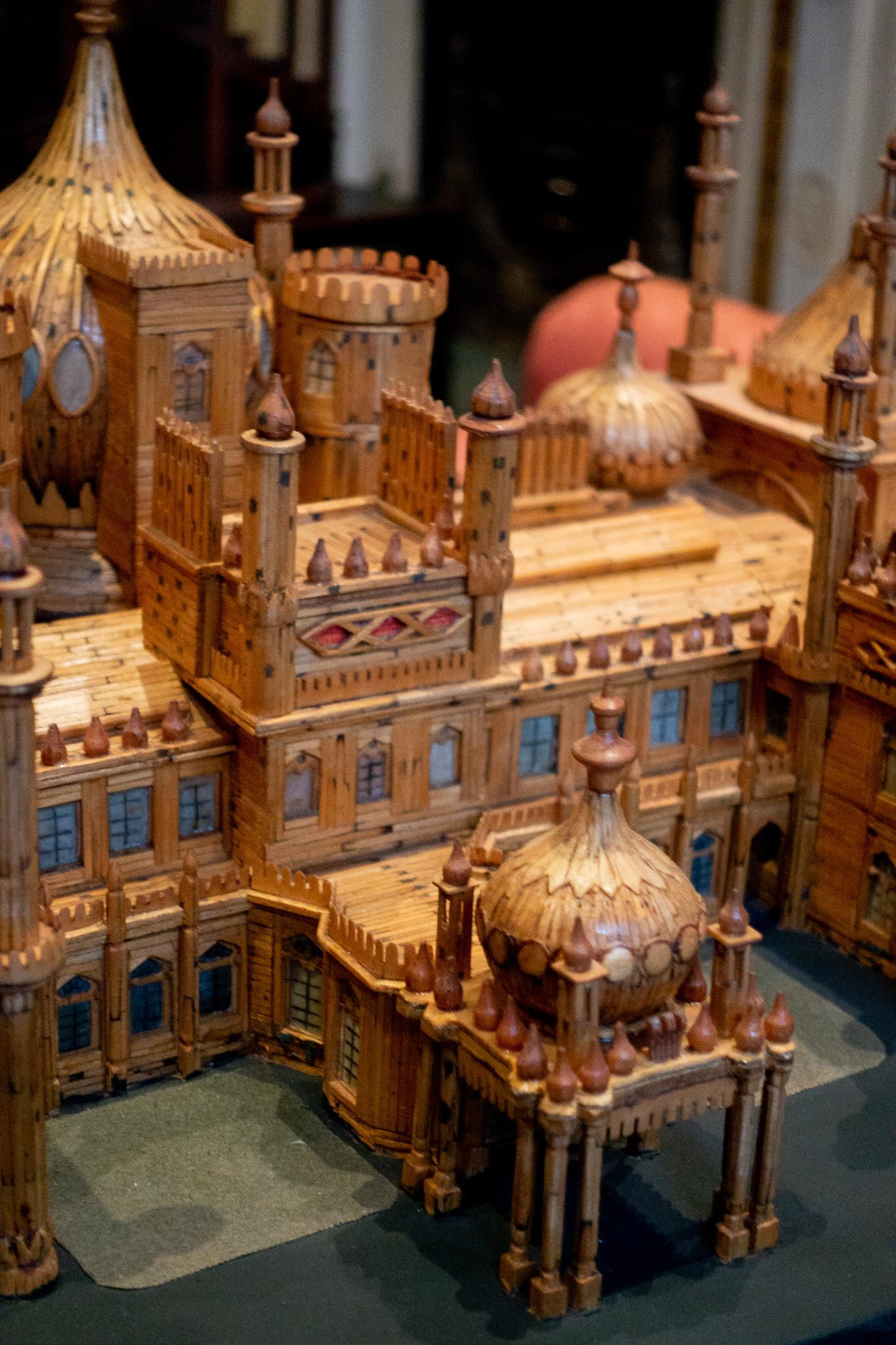 English Royal Brighton Pavilion Matchstick Architectural Model by Bernard Martell For Sale