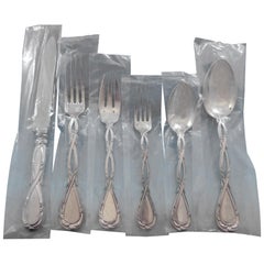 Royal by Puiforcat France Sterling Silver Flatware Set 8 Service 56 Pcs Dinner