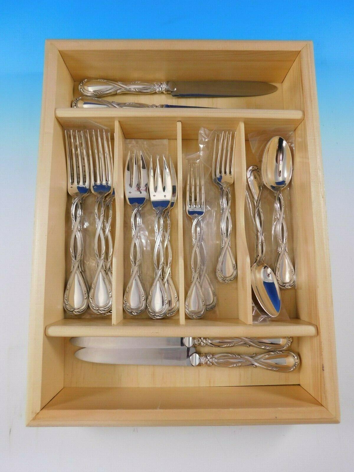 Royal by Puiforcat France Sterling Silver Flatware Set for 4 Service 20 Pieces 3