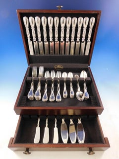 Royal by Puiforcat France Sterlingsilber-Bestecksatz mit 12 Besteckteilen