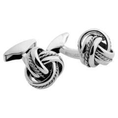 Royal Cable Knot Cufflinks in Sterling Silver