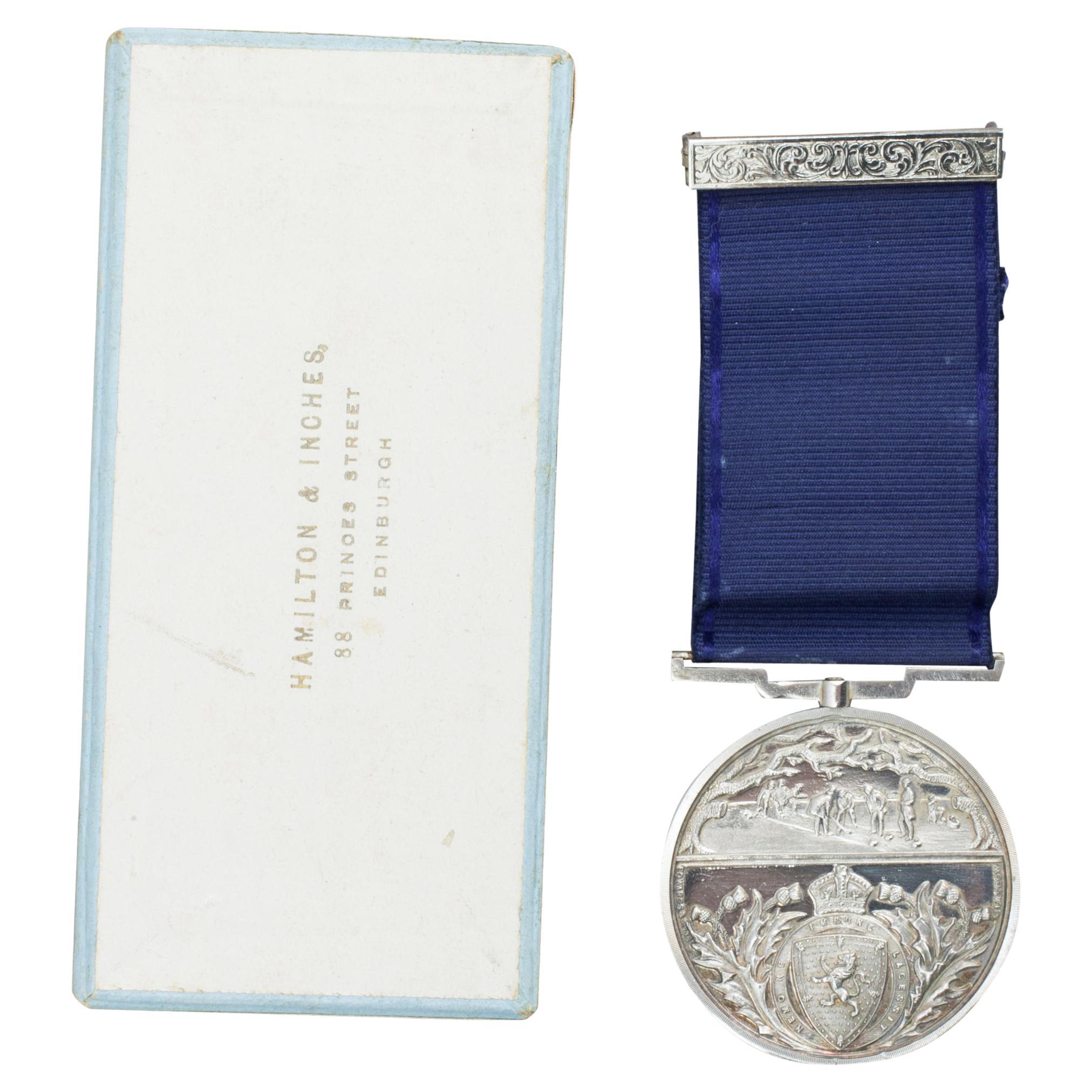 Royal Caledonian Curling Club, Curling Medal. For Sale
