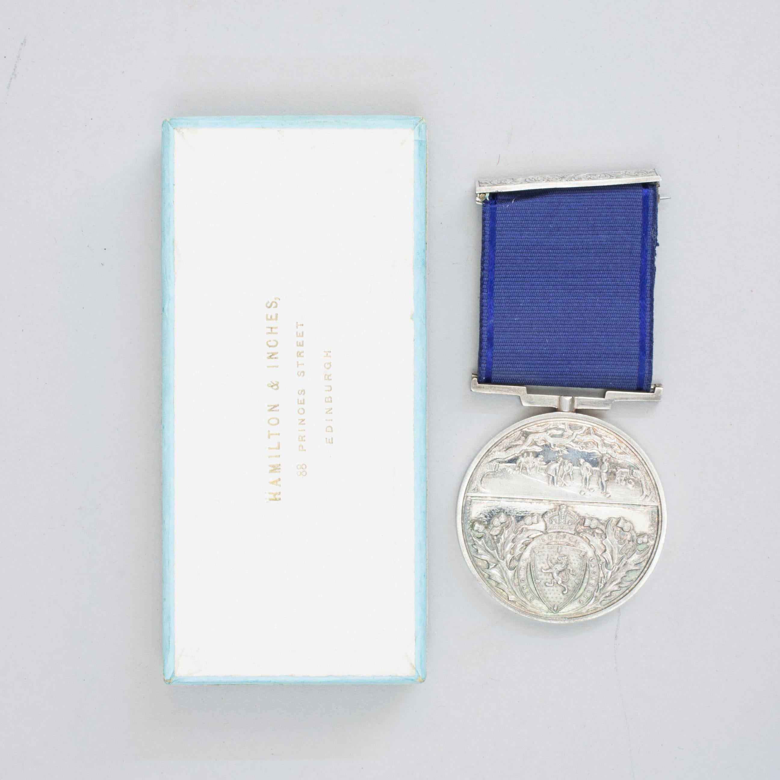 Silver Royal Caledonian Curling Club Medal For Sale