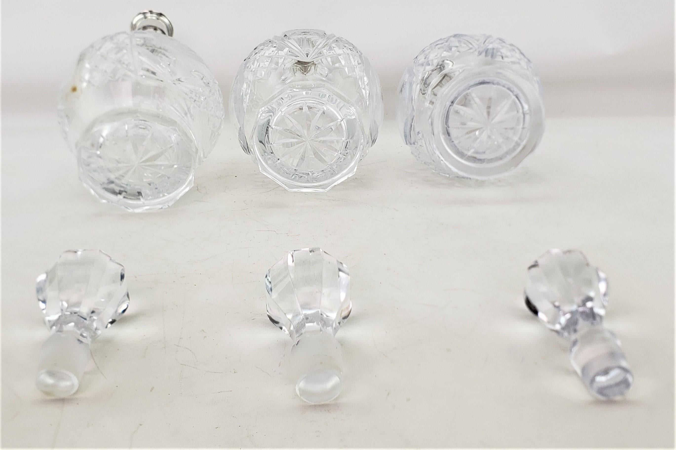 Royal Canadian Engineers Field Squadron Etched Cut Crystal & Sterling Decanters For Sale 6