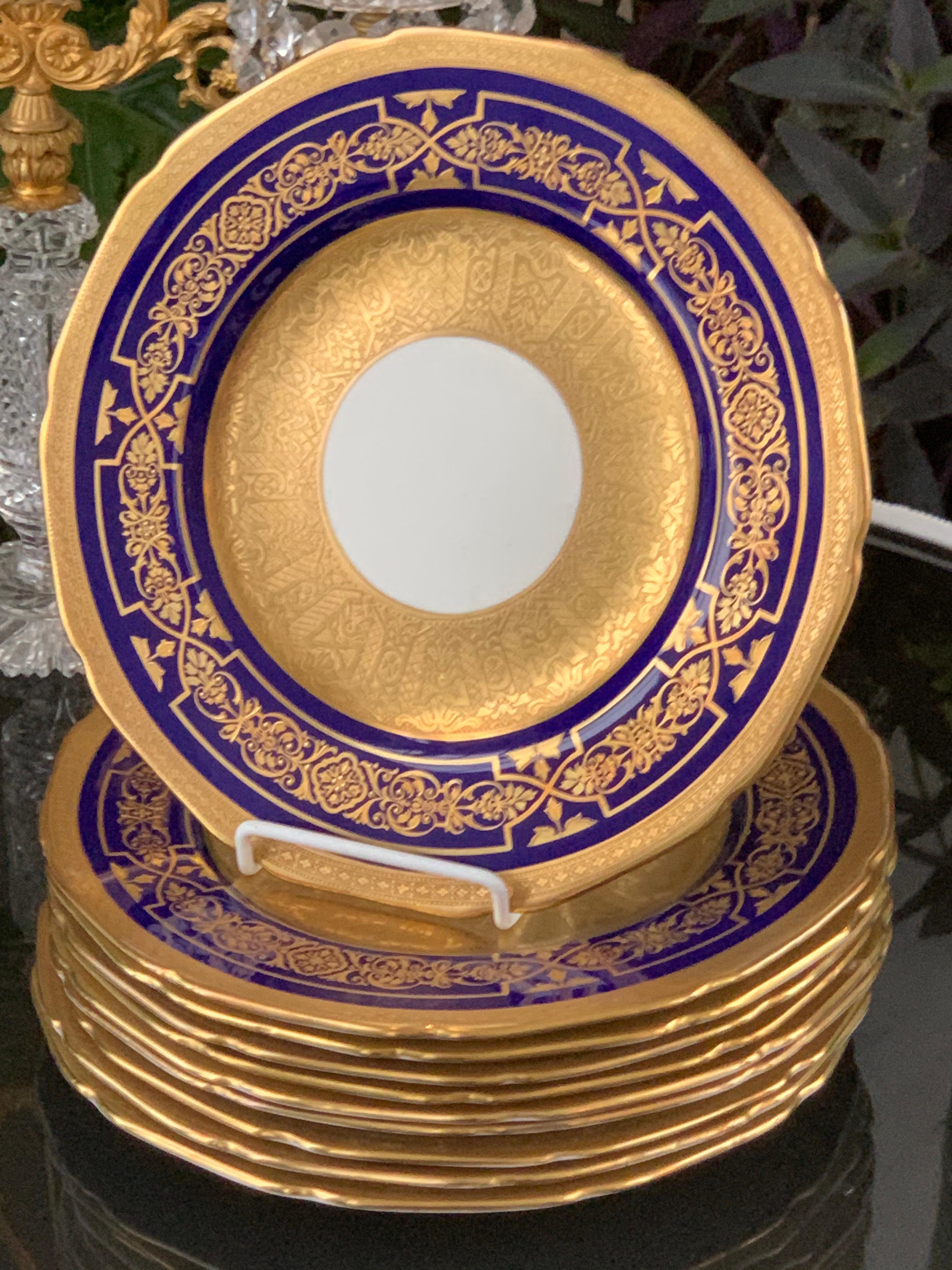 Charles X Royal Chelsea Dinner Plates