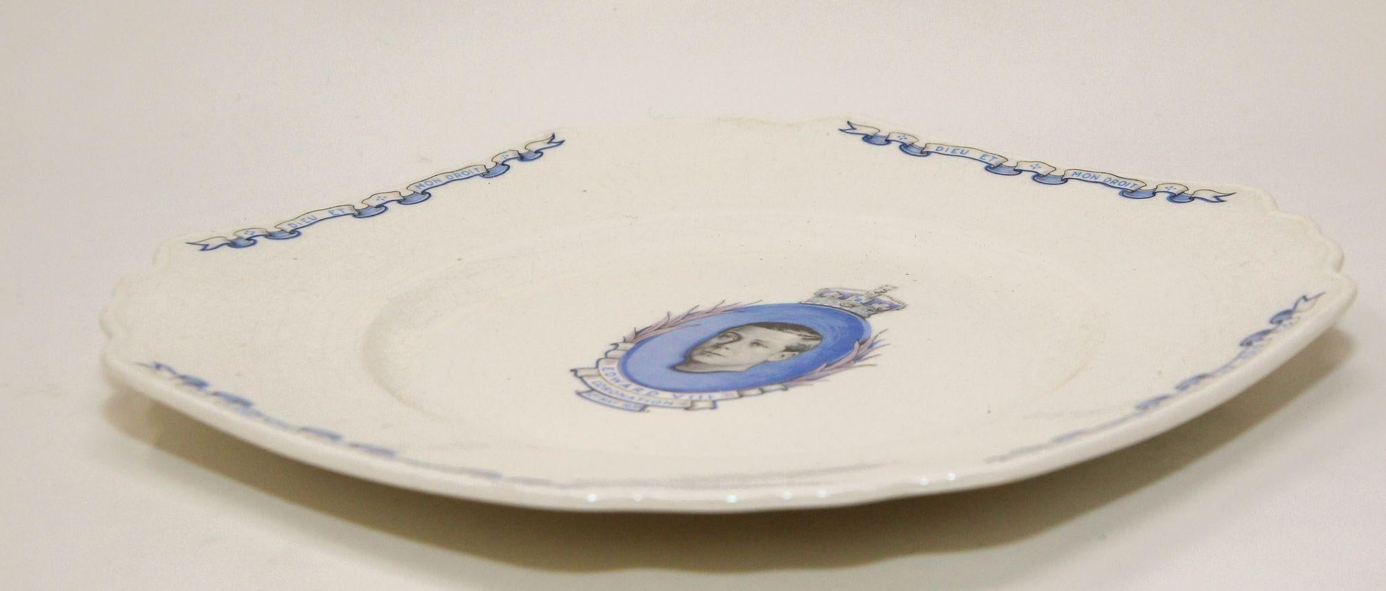 Royal Collectible Porcelain Coronation Plate Edward VIII 1936 Wedgewood England 4