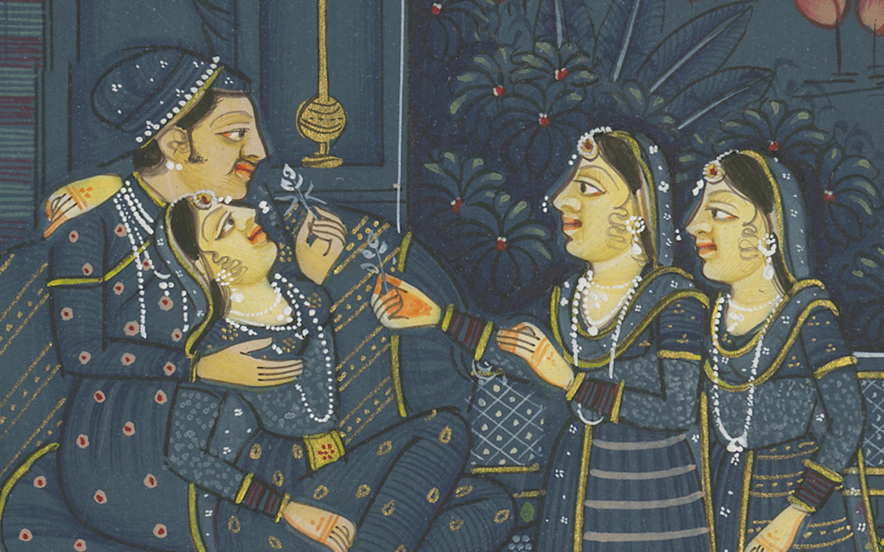 Royal Conclave: A Manuscript Glimpse into Persian Courtly Life For Sale 1