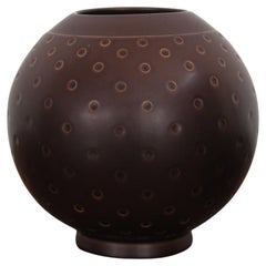 Royal Copenaghen Midcentury Nils Thorsson Bordeaux Ceramic Vase, Denmark 1950s