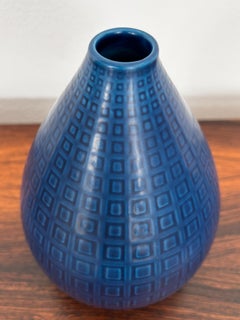 Royal Copenaghen Midcentury Nils Thorsson Ceramic Blue Vase, Denmark 1950s
