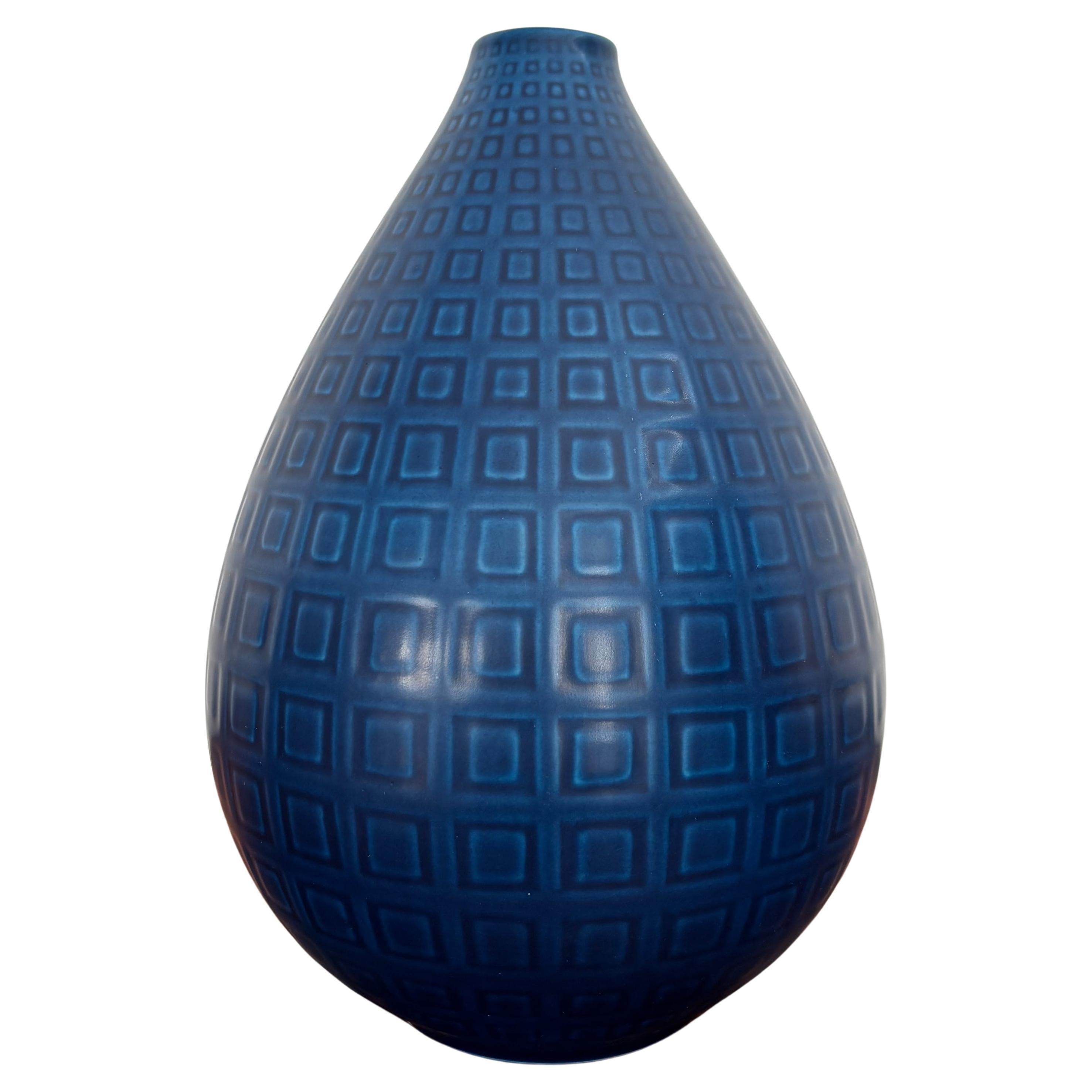 Royal Copenaghen Midcentury Nils Thorsson Ceramic Blue Vase, Denmark 1950s