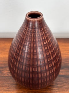 Royal Copenaghen Midcentury Nils Thorsson Ceramic Bordeaux Vase, Denmark 1950s