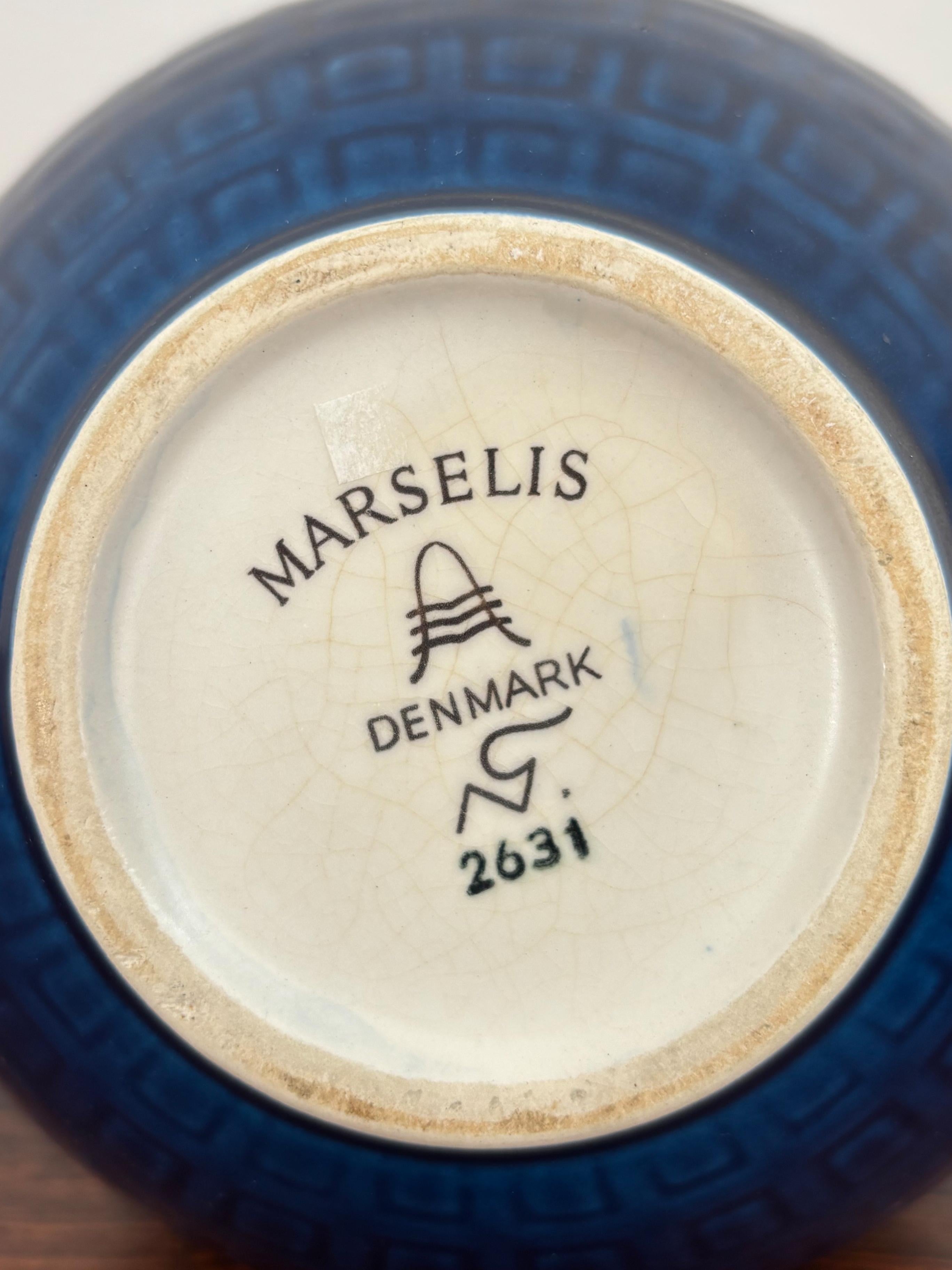 Vasi Marselis in ceramica Nils Thorsson di metà secolo, Danimarca 1950 in vendita 1