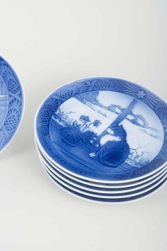 Royal Copenhagen. 6 Christmas plates. 1969, 1970, 1971, 1972, 1975, 1976.