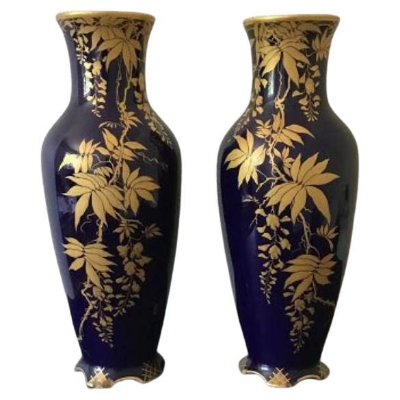 Royal Copenhagen a Pair of Art Nouvea Vases For Sale