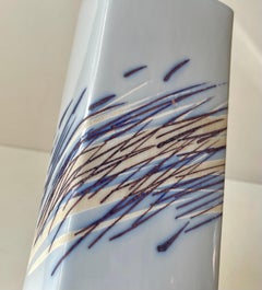 Royal Copenhagen Abstract Porcelain Vase w. Rush Grass By Ivan Weiss