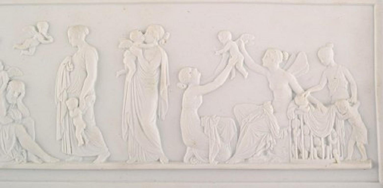 Neoclassical Royal Copenhagen After Thorvaldsen, Antique Wall Plaque, the Ages of Love