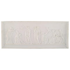 Royal Copenhagen After Thorvaldsen, Antique Wall Plaque, the Ages of Love