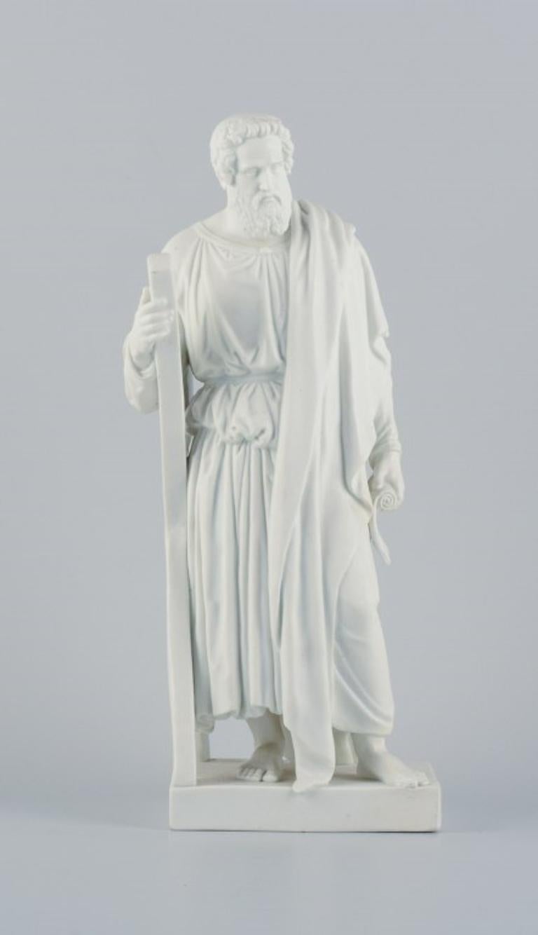 Royal Copenhagen nach Thorvaldsen. Christusfigur in Biskuit. 1870/80s.
Erste Fabrikqualität.
In ausgezeichnetem Zustand.
Markiert.
Abmessungen: H 34,0 x T 23,5 cm.