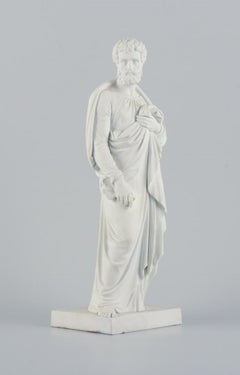 Royal Copenhagen after Thorvaldsen. Figure of Saint Peter in biscuit. 1870/80s