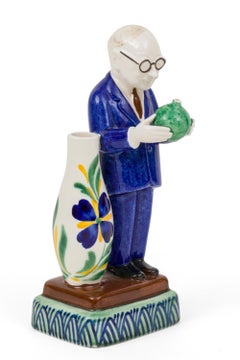 Royal Copenhagen Aluminia Faience Figurine "The Boss" Marked "Jus", Denmark 1956