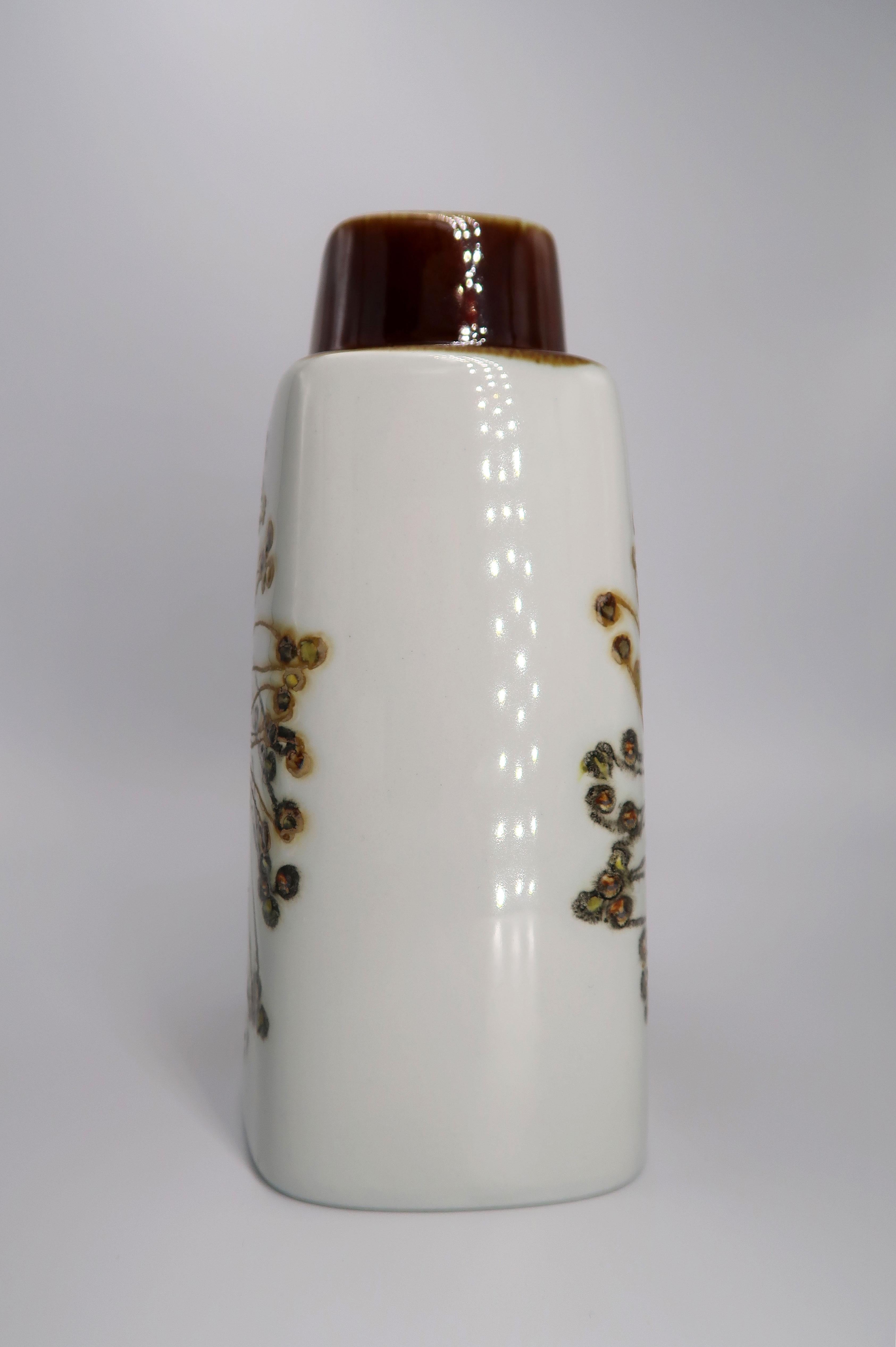 Hand-Crafted Royal Copenhagen Aluminia Organic Decor Vase, Malmer & Thorsson, 1965 For Sale