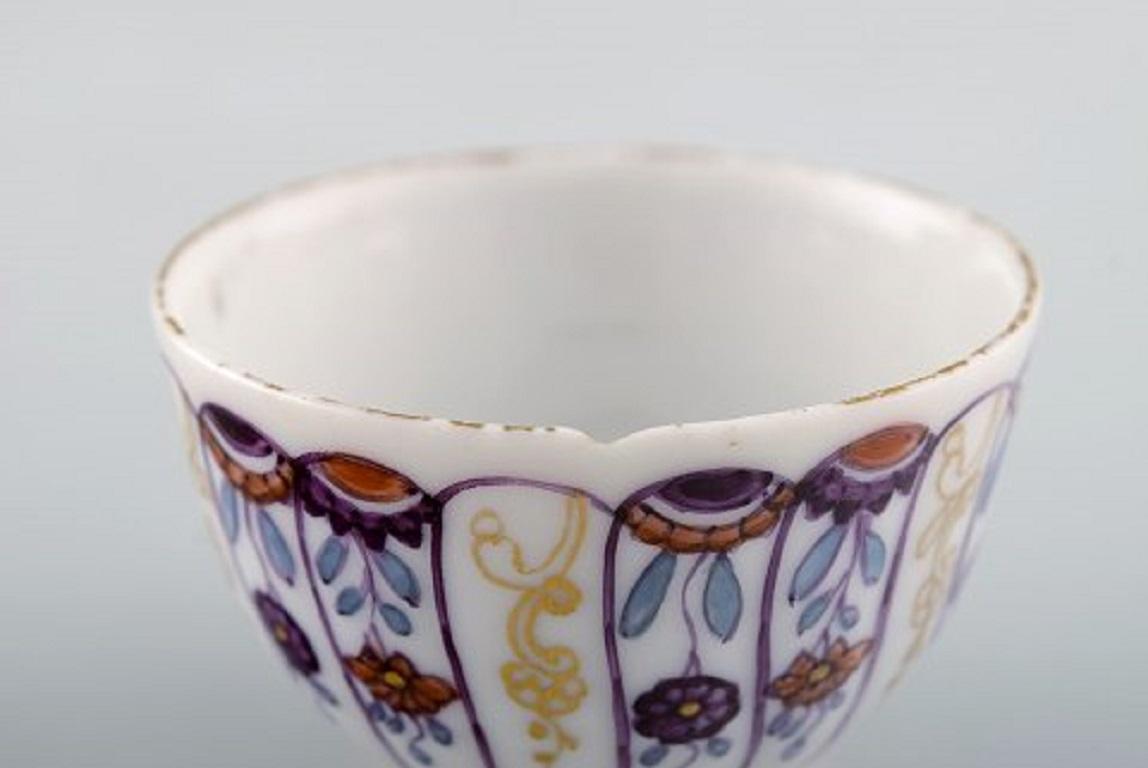 Biedermeier Royal Copenhagen, Antique and Rare Cup in Hand Painted Porcelain, Museum Quality For Sale
