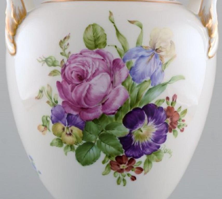 Royal Copenhagen, Antique Baluster Shaped Porcelain Lidded Vase, 19th Century For Sale 1