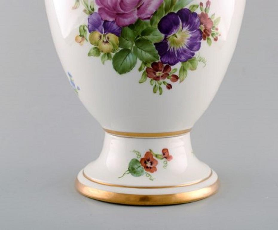 Royal Copenhagen, Antique Baluster Shaped Porcelain Lidded Vase, 19th Century For Sale 2