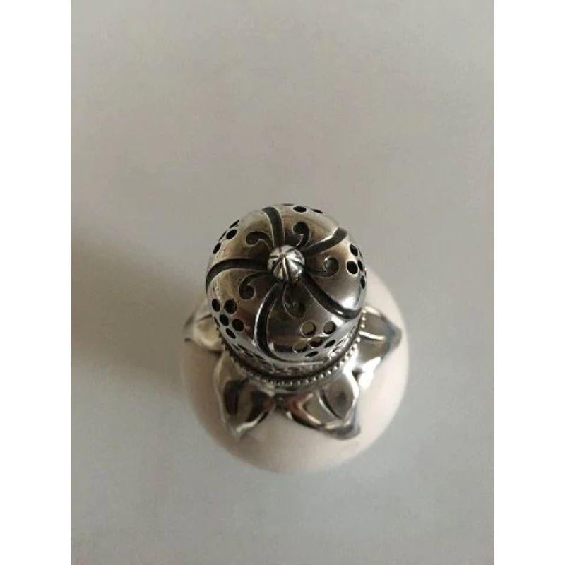 Royal Copenhagen Art Nouveau Anton Michelsen Silver Mounted Sugar Shaker For Sale 1